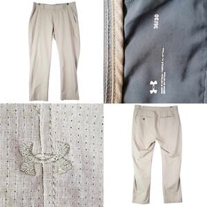 Under Armour UA Khaki Pants Size 36X30 Beige Straight Golf Performance 36